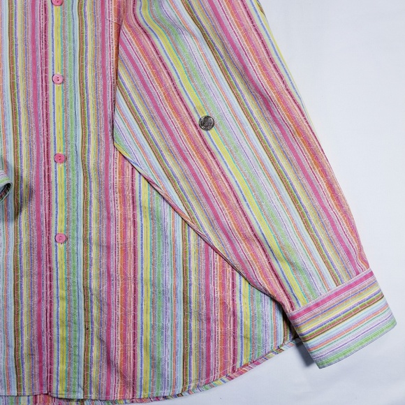 Bugatchi Uomo Multi colored button front shirt - Picture 7 of 8